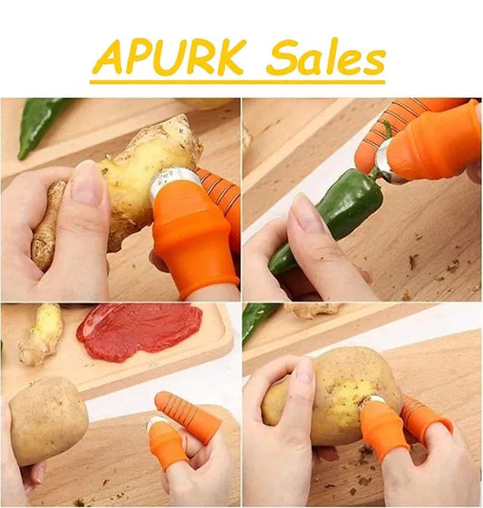 KPS Silicone Thumb Knife, Kitchen Garden Finger Cutter Tool for Quickly Cutting Vegetables Plant,  (Set of 1)